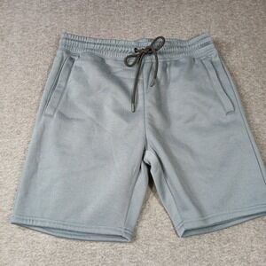 Athletex Mens Performance Fleece Shorts Blue Gray Elastic Waist Size Large NWT